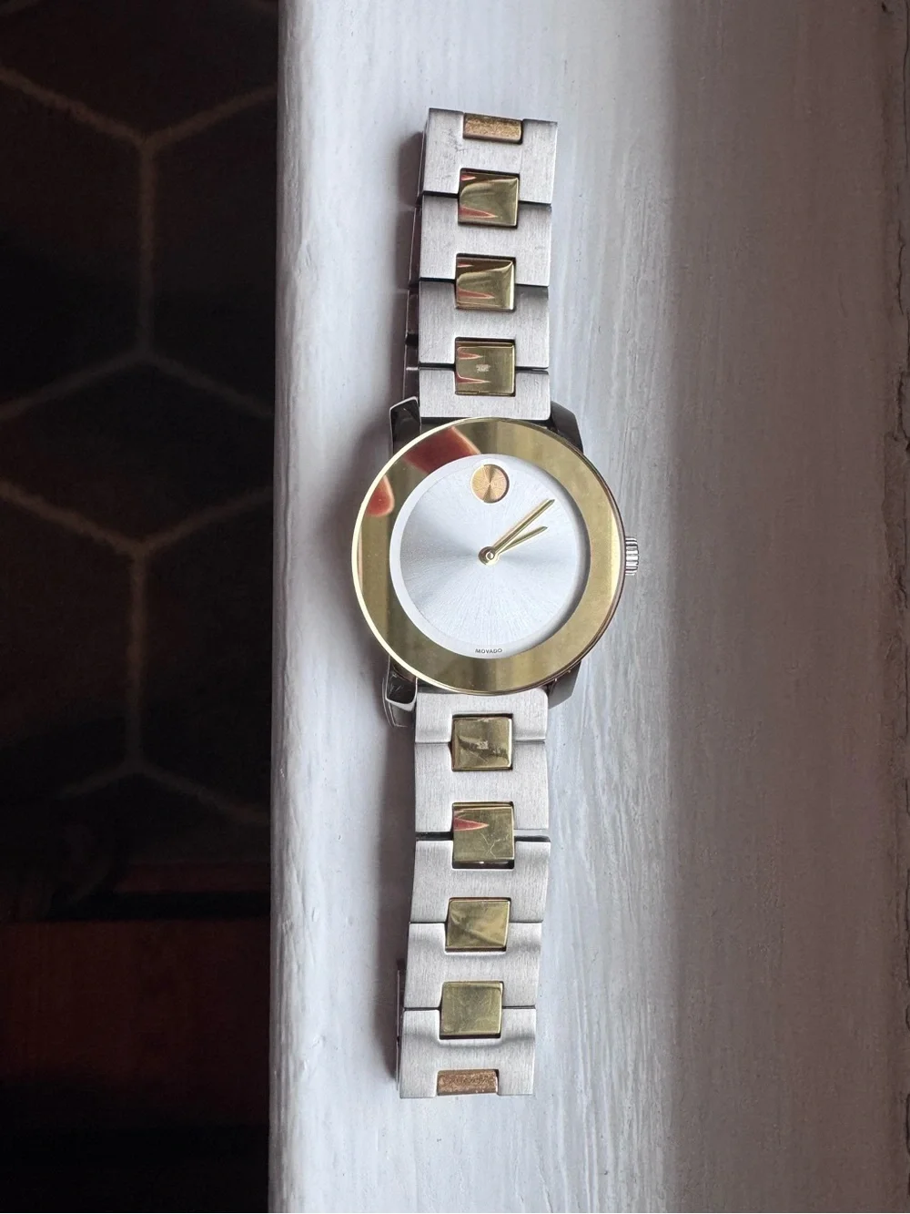 Movado Bold Two Tone Gold Watch